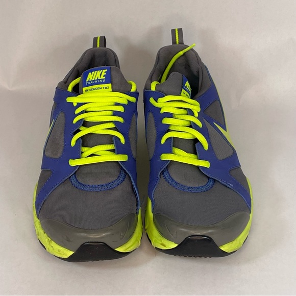 Nike training in season TR2 blue and yellow lace up blue-yellow size8 pre owned - Picture 14 of 16